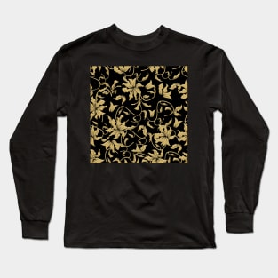 Gold Flowers Long Sleeve T-Shirt